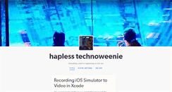 Desktop Screenshot of haplesstechnoweenie.com