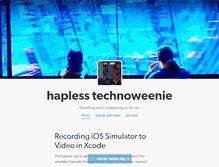 Tablet Screenshot of haplesstechnoweenie.com